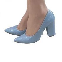 scarpin azul celeste