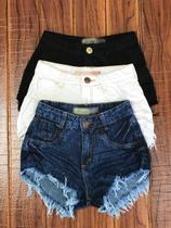 short curto cintura alta jeans
