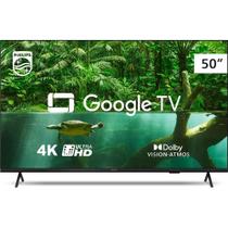 Smart TV Philips 50" 4K, Google TV, Comando de Voz, Dolby Vision/Atmos, Bluetooth - 50PUG7408/78 - 