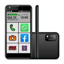 Smartphone do Idoso 4G Positivo Letras Grandes, Botão SOS, Dual SIM 32GB 1GB RAM Tela 5" Câmera 8Mpx Android 10 - 