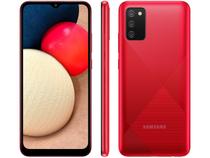 Smartphone Samsung Galaxy A02s 32GB Vermelho 4G 3GB RAM Tela 6,5" Câm. Tripla + Selfie 5MP - 
