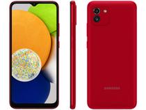 Smartphone Samsung Galaxy A03 64GB Vermelho 4G Octa-Core 4GB RAM Tela 6,5” Câm. Dupla + Sefie 5MP - 
