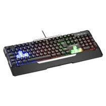 Teclado Gamer Warrior Wakiza Semi Mecânico LED Rainbow - TC208 - 