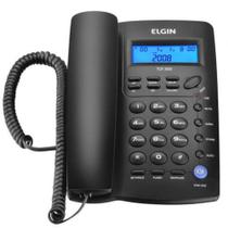 Telefone C/ Fio TCF 3000 Identi. de Chamadas  Preto - ELGIN - Elgin 1