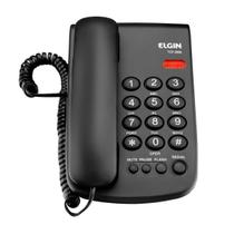 Telefone de mesa com fio cor preta - Elgin