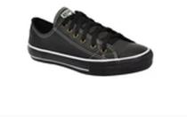 tenis all star de couro preto
