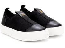 Slip On Bebece Flatform Elastano Feminino Preto