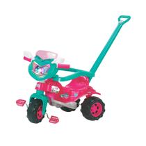 Triciclo Infantil Motoquinha Menina com Haste Empurrar - Magic Toys