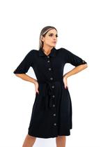 vestido feminina xadrez laço camisão moda chemise