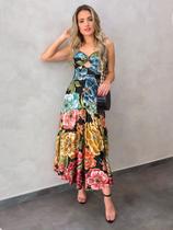 vestido chita romantica