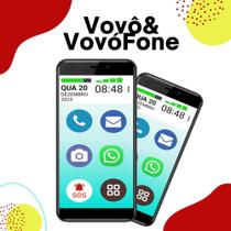 Vovô&vovófone 4g 16gb tela 5 1gb ram teclas grandes face zap - ALCATEL