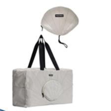 Bolsa sacola passeio impermeavel dobravel com bolsos e zíper cinza kangur -  No Magalu - Magazine Luiza