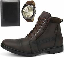 bota coturno walkabout zíper matelassê masculina