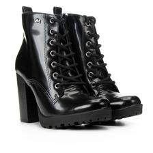 bota coturno feminino tratorada salto alto cano curto medio