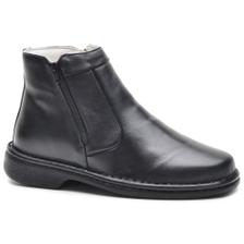 bota confortável masculina antistress couro preto
