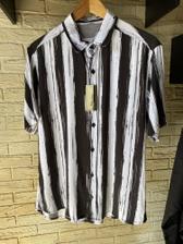camisa viscose feminina listrada