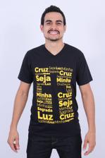 Camiseta Preta São Bento Cruz Sagrada Estampada Fé - Templo Vivo - Outros Moda e Acessórios - Magazine Luiza