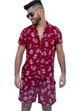 camisa e short mesma estampa