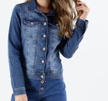 jaqueta jeans feminina com desenhos