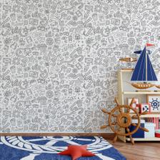Papel De Parede Desenho Para Colorir Space 270x057m Quartinhos