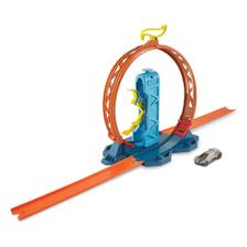 hot wheels track builder kit de looping azul flk89 mattel