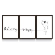 Quadro Decorativo Parede Minimalista Flor Floral Frases Motivacionais Be Happysala Quarto Atelie Dos Quadros Quadro Decorativo Magazine Luiza