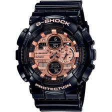 relógio g-shock tático militar à prova d'água preto e dourado