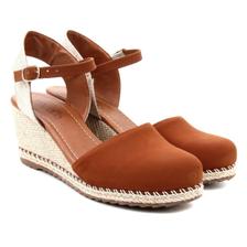 sandália espadrille anabela ala com trama feminina