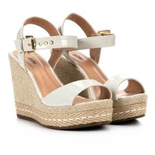 sandália espadrille anabela ala com trama feminina
