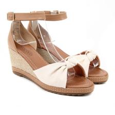 sandália espadrille anabela ala com trama feminina