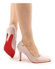 scarpin bege camurça