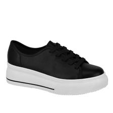 tenis flatform preto e branco