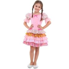vestido infantil para festa junina luxo