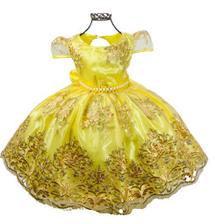 vestido de prenda amarelo