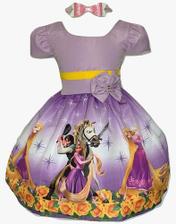 vestido tematico rapunzel