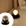 Preto com globo vidro ambar