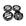 4 peças de 60 mm prateadas
