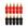 10 unidades preto e vermelho