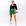 Short saia verde camisa preta