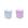 1 AZUL + 1 LILAS