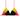 Preto amarelo e rosa neon