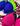 Verde lima, Fucsia, Azul escuro, Preto