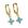Ouro, Azul, 2pcs