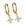 Ouro, Branco, 2pcs