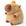 Capivara marrom 22cm com fruta