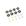 Preto, 18pcs