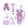 A, Roxo, 8 unidades