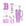 B, Roxo, 8 unidades
