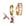 Ouro, Roxo, 3pcs