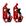Vermelho 2pcs